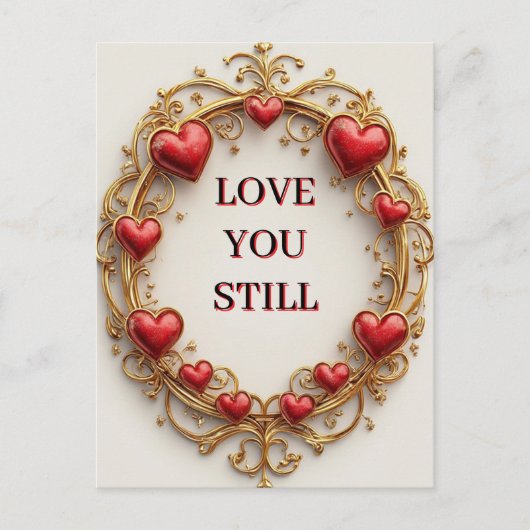 Valentine Romantic Decoration シーズンポストカード (正面)