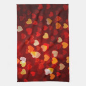 Valentine Romantic Heart Pattern  キッチンタオル (縦)