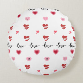 Valentine Round Pillow love text ラウンドクッション