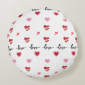 Valentine Round Pillow love text ラウンドクッション (裏面)