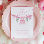 Valentine’s Baby Shower Invitation, Pink Heart 招待状