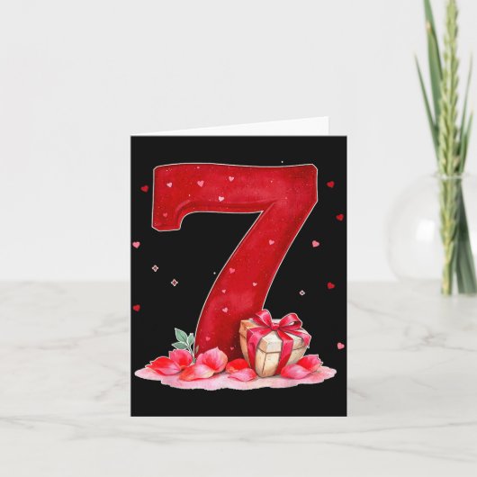 Valentine’s Day 67 Filled With Heart Funny Six Sev カード (正面)