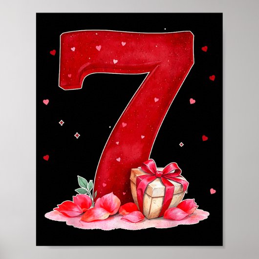 Valentine’s Day 67 Filled With Heart Funny Six Sev ポスター (正面)