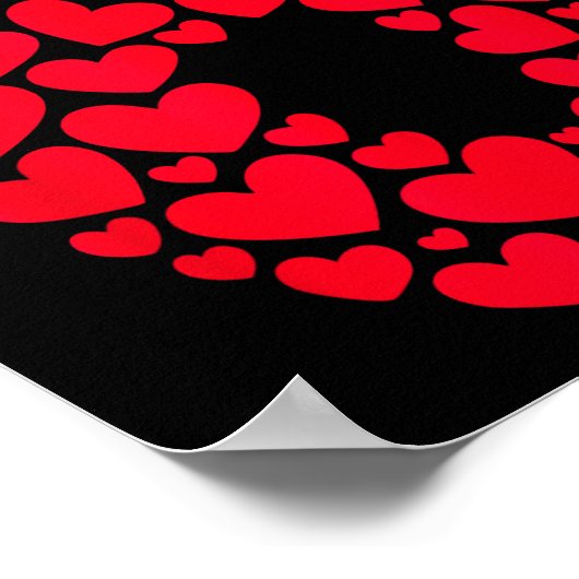 Valentine’s Day 67 Filled With Heart Funny Six Sev ポスター (角)