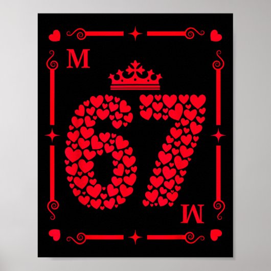 Valentine’s Day 67 Filled With Hearts Card Six Sev ポスター (正面)