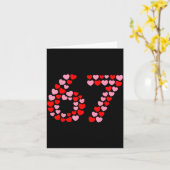 Valentine’s Day 67 Meme 67th Birthday 6 7 Valentin カード (黄色い花)