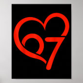 Valentine’s Day 67 Meme 67th Birthday 6 7 Valentin ポスター (正面)