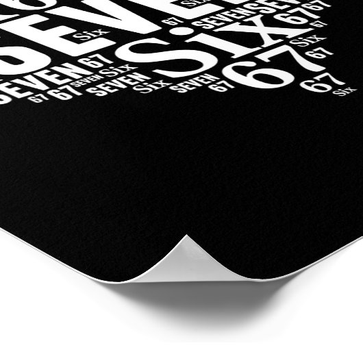 Valentine’s Day 67 Meme 67th Birthday 6 7 Valentin ポスター (角)