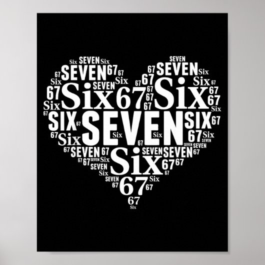 Valentine’s Day 67 Meme 67th Birthday 6 7 Valentin ポスター (正面)