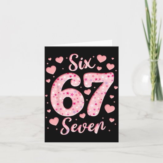 Valentine’s Day 67 Meme Filled With Hearts Funny S カード (正面)