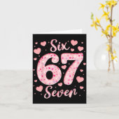 Valentine’s Day 67 Meme Filled With Hearts Funny S カード (黄色い花)