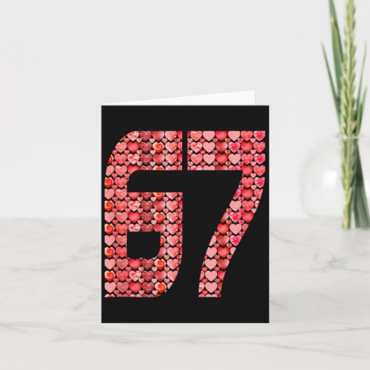 Valentine’s Day 67 Meme Filled With Hearts Funny S カード (正面)