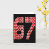 Valentine’s Day 67 Meme Filled With Hearts Funny S カード (黄色い花)