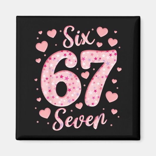 Valentine’s Day 67 Meme Filled With Hearts Funny S マグネット (正面)