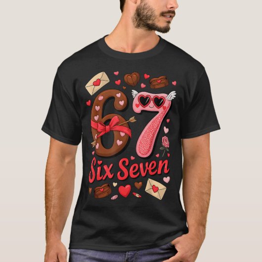 Valentine’s Day 67 Meme Filled With Hearts Funny S Tシャツ (正面)