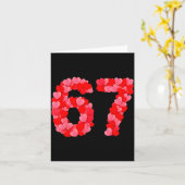 Valentine’s Day 67 Meme Funny Six Seven 6 7 Valent カード (黄色い花)