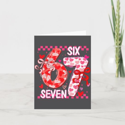 Valentine’s Day 67 Meme Happy Valentines Day Funny カード (正面)