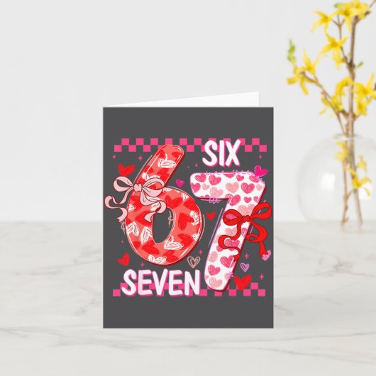 Valentine’s Day 67 Meme Happy Valentines Day Funny カード (黄色い花)