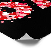 Valentine’s Day 67 Meme With Hearts Funny Six Seve ポスター (角)