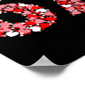 Valentine’s Day 67 Meme With Hearts Funny Six Seve ポスター (角)