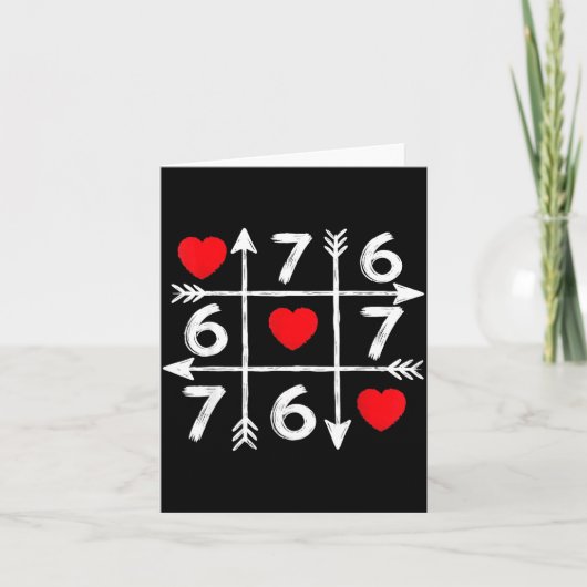 Valentine’s Day 67 Six Seven Meme Love Heart Coupl カード (正面)
