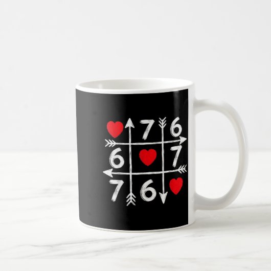 Valentine’s Day 67 Six Seven Meme Love Heart Coupl コーヒーマグカップ (右)