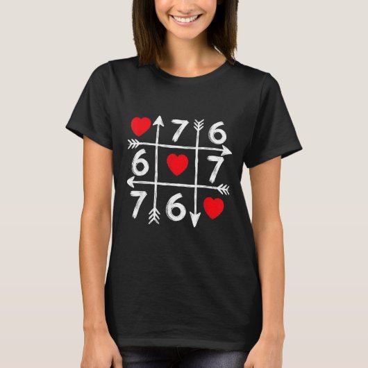 Valentine’s Day 67 Six Seven Meme Love Heart Coupl Tシャツ (正面)