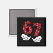 Valentine’s Day 6-7 Meme Six Seven 6 7 Valentine H マグネット (正面/裏面)