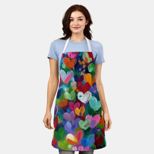 Valentine’s Day Apron | Cute, Romantic & Love エプロン (着用した状態)