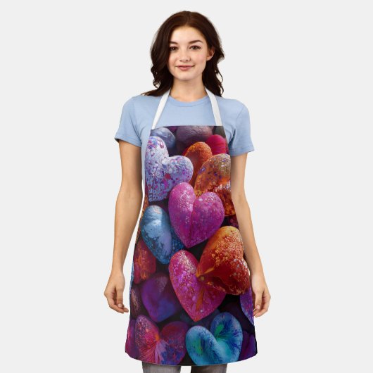 Valentine’s Day Apron | Cute, Romantic & Love エプロン (着用した状態)