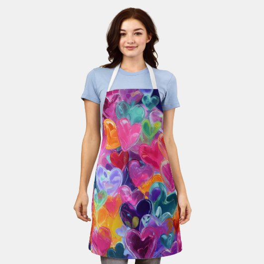 Valentine’s Day Apron | Cute, Romantic & Love エプロン (着用した状態)