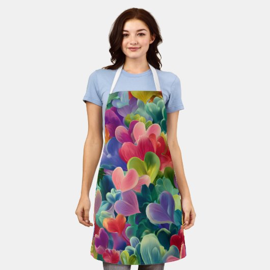 Valentine’s Day Apron | Cute, Romantic & Love エプロン (着用した状態)