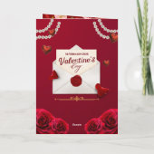 Valentine’s Day Calligraphy Card Red Velvet Colour カード (裏面)
