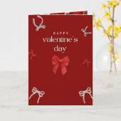 Valentine’s Day Calligraphy Card Red Velvet Colour カード (黄色い花)