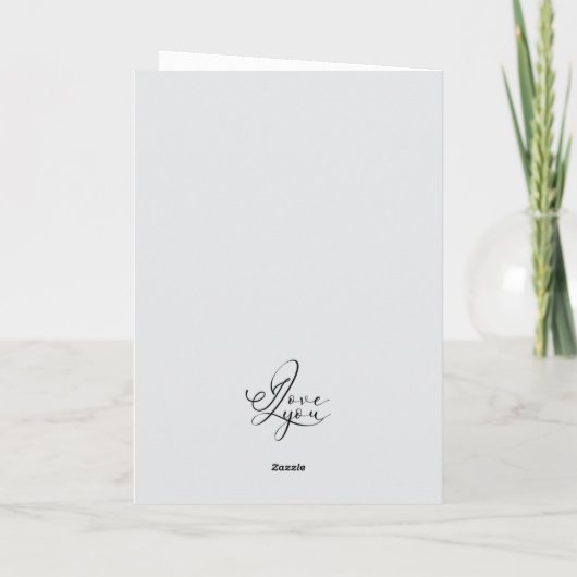 Valentine’s Day Calligraphy Photo Collage カード (裏面)