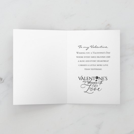 Valentine’s Day Calligraphy Photo Collage カード (内部)