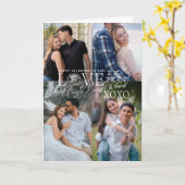 Valentine’s Day Calligraphy Photo Collage カード (黄色い花)