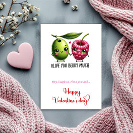Valentine’s Day Card Funny Quote Cartoon Fruits シーズンカード