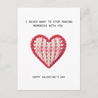 Valentine’s Day Card – Knit Heart Design ポストカード