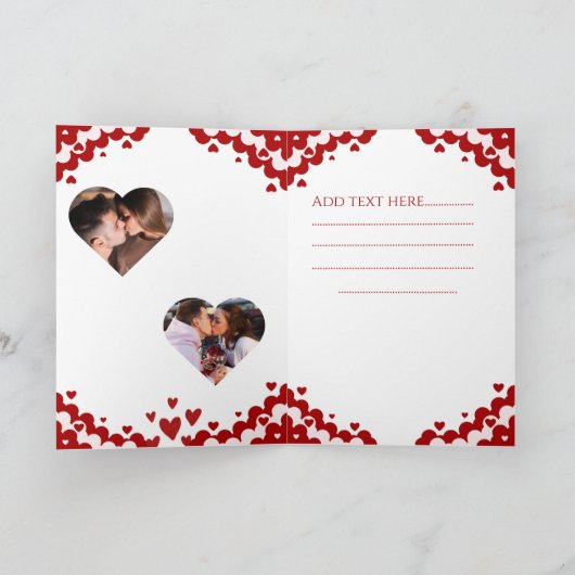 Valentine’s Day Card, Romantic Holiday Greeting カード (内部)