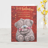 Valentine’s Day Card – To My Valentine – Cute Bear カード (黄色い花)