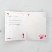 Valentine’s Day Card with Red Roses & Teddy Bear シーズンカード (内部)