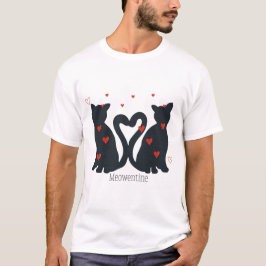 Valentine’s Day Cat lovers Meowentine Couple  Tシャツ