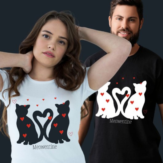 Valentine’s Day Cat lovers Meowentine Unisex Tシャツ