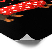 Valentine’s Day Dog Cute Dachshund Dogs For Dog Mo ポスター (角)