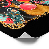 Valentine’s Day Dog Cute Dachshund Dogs For Dog Mo ポスター (角)