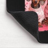 Valentine’s Day Dog Cute Dachshund Dogs For Dog Mo マウスパッド (コーナー)
