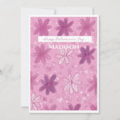 Valentine’s Day flower card  招待状 (正面)