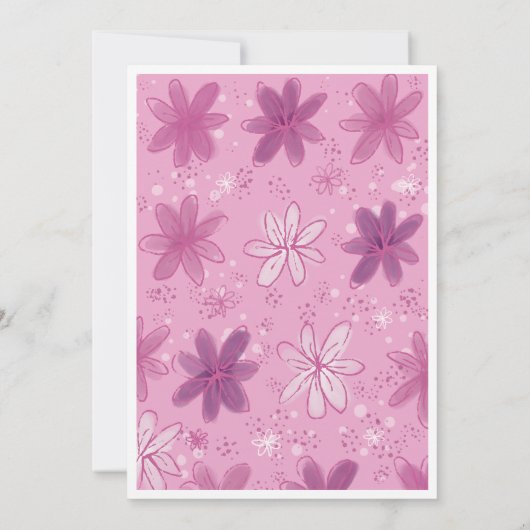 Valentine’s Day flower card  招待状 (裏面)