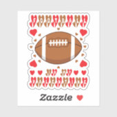 Valentine’s Day Football Lover Funny Sticker シール (シート)